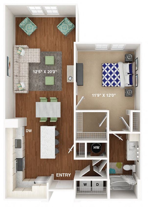 1 Bedroom Floor Plan